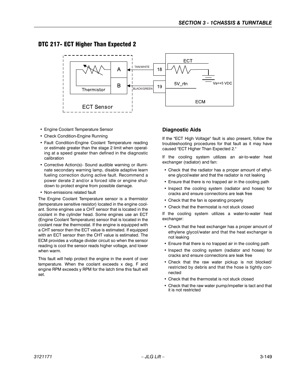 Dtc 217- ect higher than expected 2, Dtc 217- ect higher than expected 2 -149 | JLG 1250AJP Service Manual User Manual | Page 197 / 606