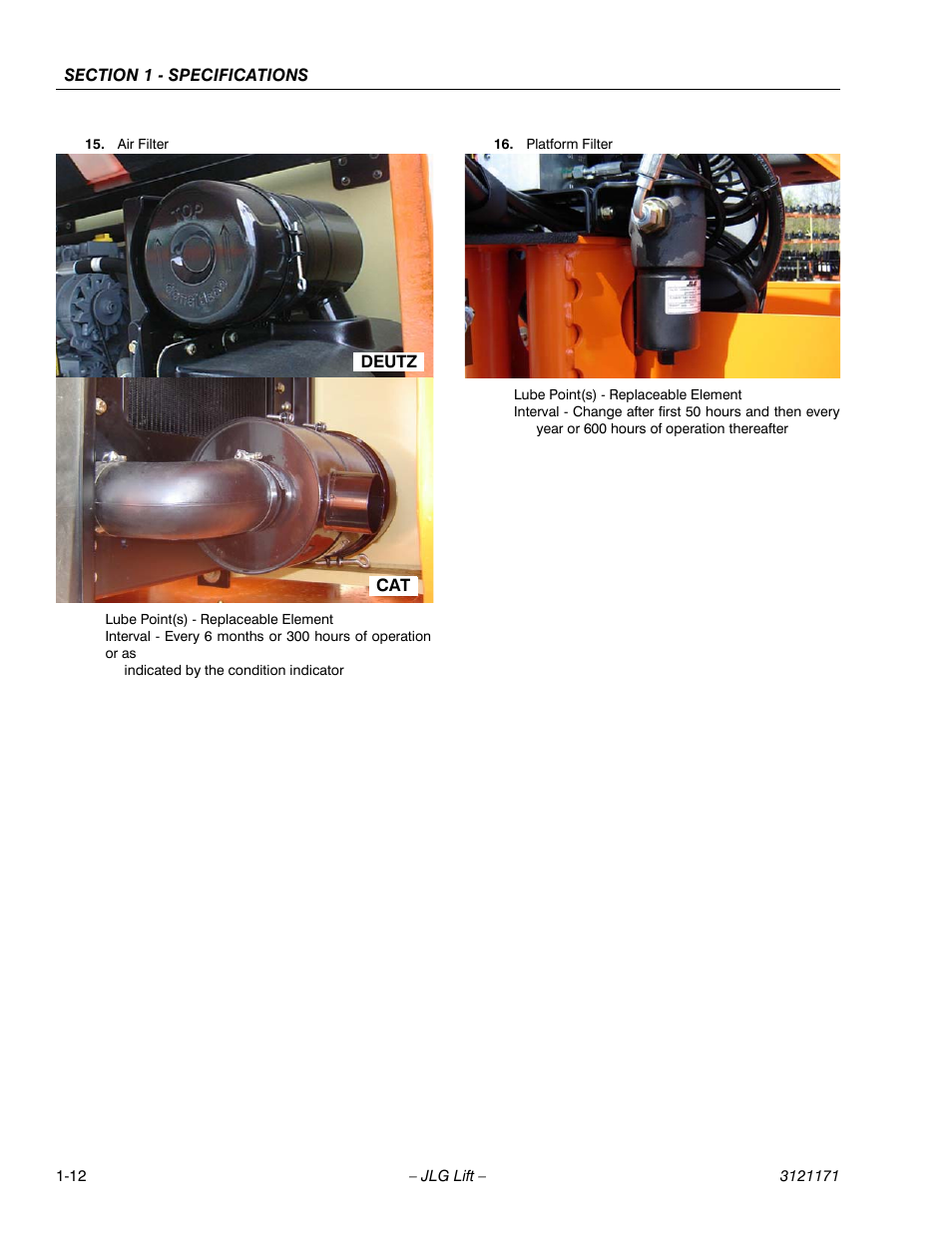 JLG 1250AJP Service Manual User Manual | Page 30 / 606