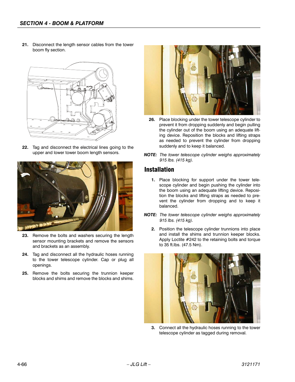 Installation, Installation -66 | JLG 1250AJP Service Manual User Manual | Page 306 / 606
