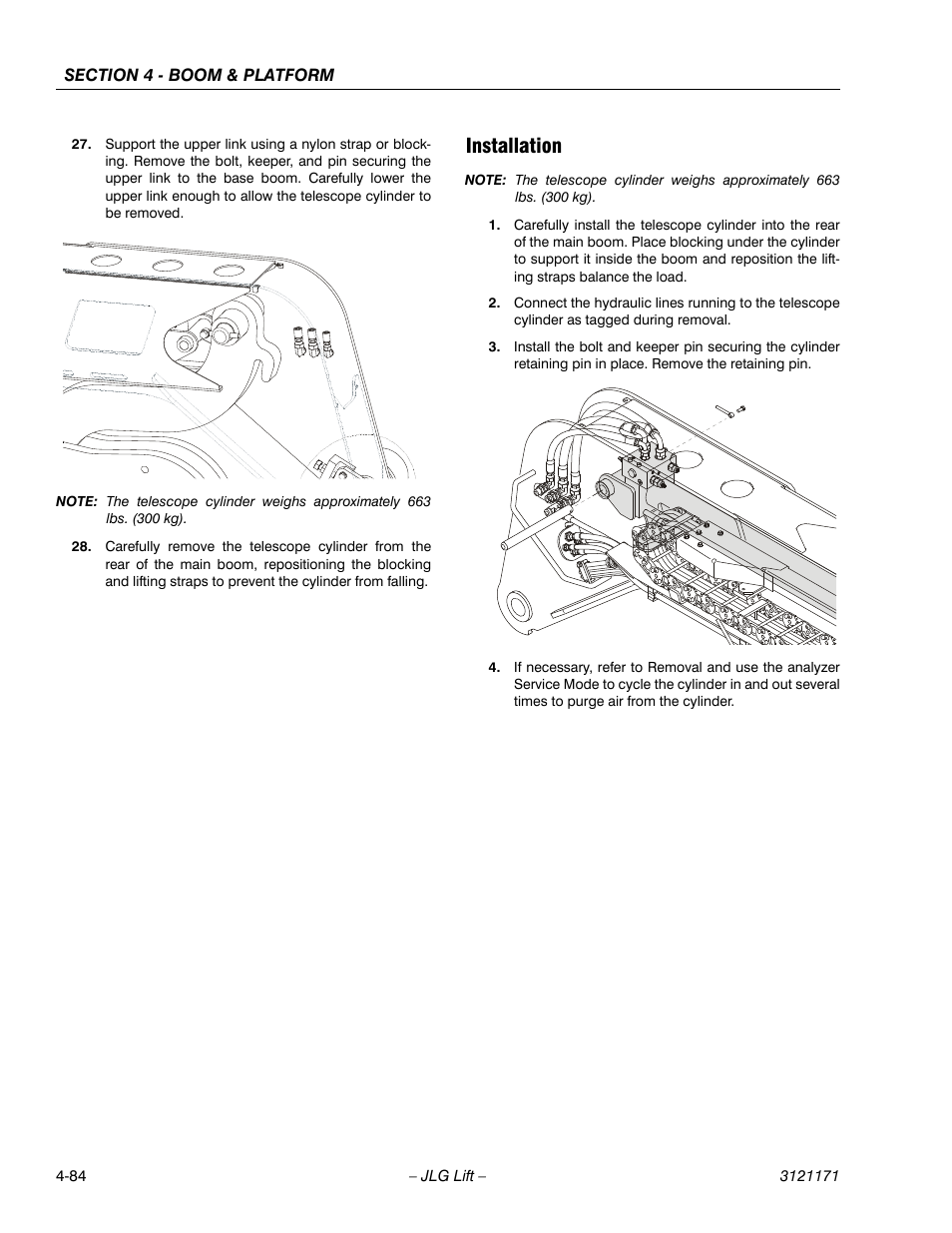 Installation, Installation -84 | JLG 1250AJP Service Manual User Manual | Page 324 / 606