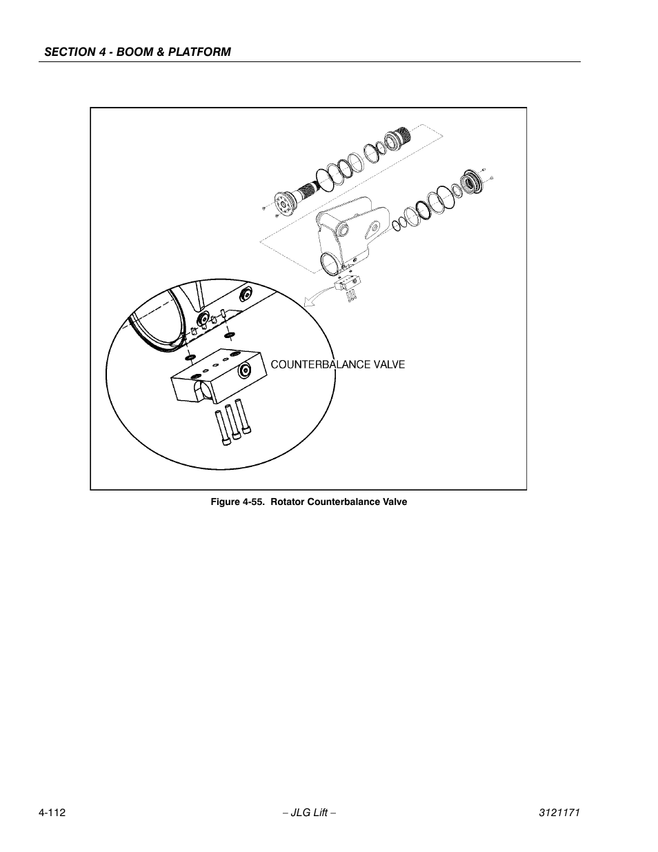 Rotator counterbalance valve -112 | JLG 1250AJP Service Manual User Manual | Page 352 / 606