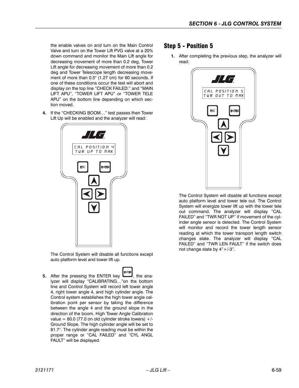 Step 5 - position 5, Step 5 - position 5 -59 | JLG 1250AJP Service Manual User Manual | Page 491 / 606
