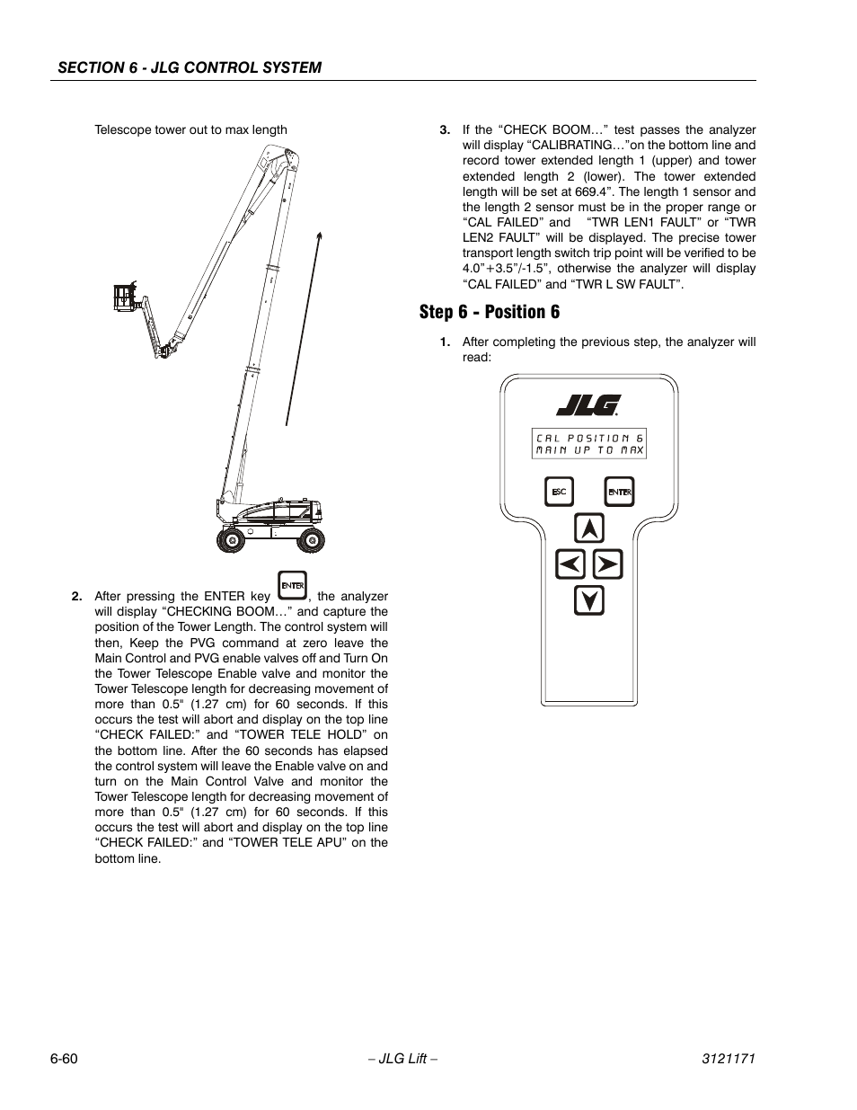 Step 6 - position 6, Step 6 - position 6 -60 | JLG 1250AJP Service Manual User Manual | Page 492 / 606