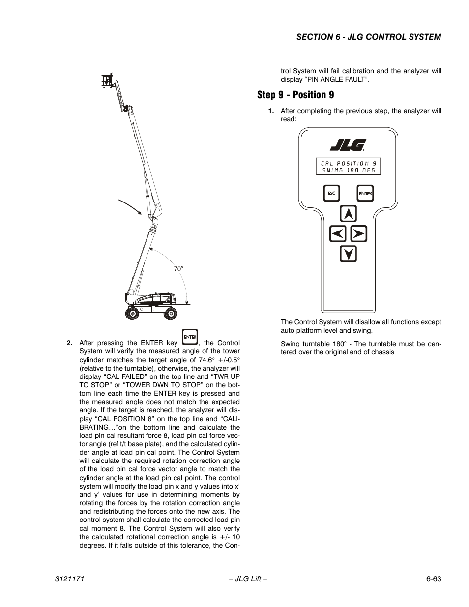 Step 9 - position 9, Step 9 - position 9 -63 | JLG 1250AJP Service Manual User Manual | Page 495 / 606