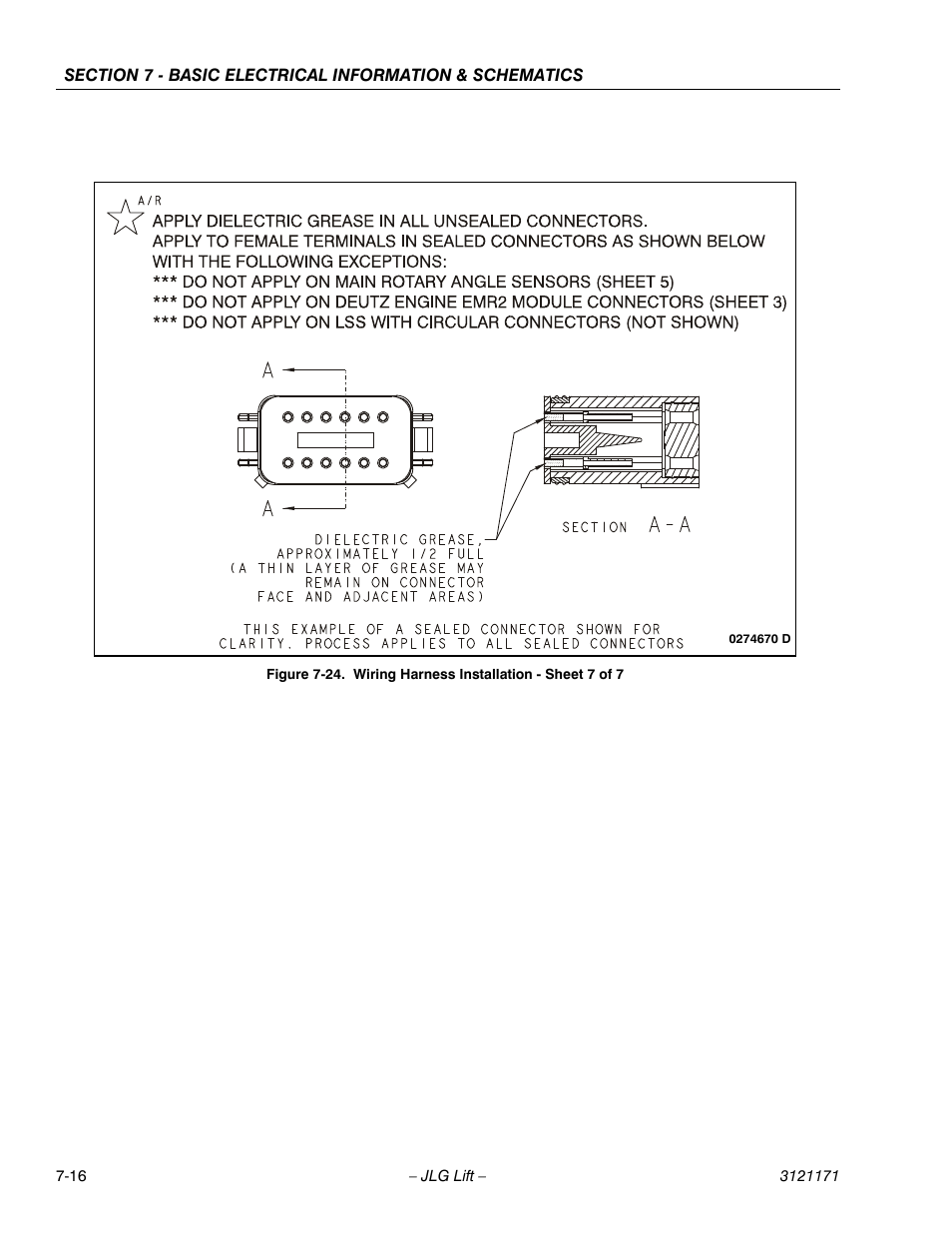 Wiring harness installation - sheet 7 of 7 -16 | JLG 1250AJP Service Manual User Manual | Page 576 / 606