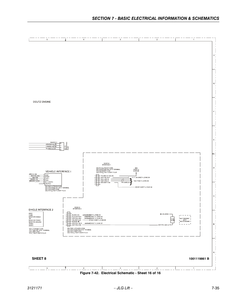 Electrical schematic - sheet 16 of 16 -35 | JLG 1250AJP Service Manual User Manual | Page 595 / 606