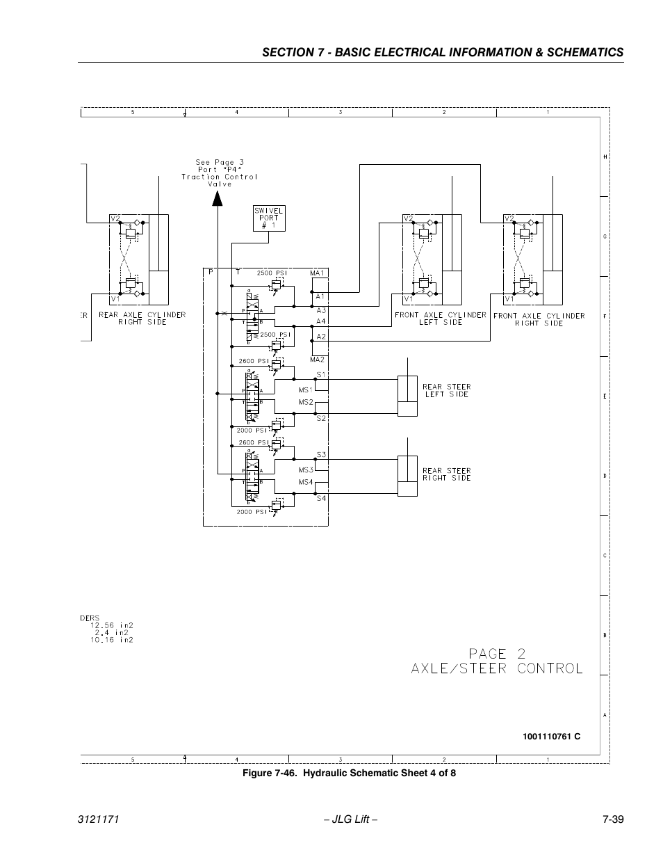 Hydraulic schematic sheet 4 of 8 -39 | JLG 1250AJP Service Manual User Manual | Page 599 / 606