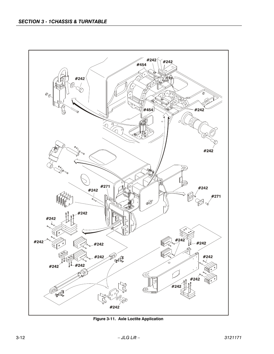 Axle loctite application -12 | JLG 1250AJP Service Manual User Manual | Page 60 / 606
