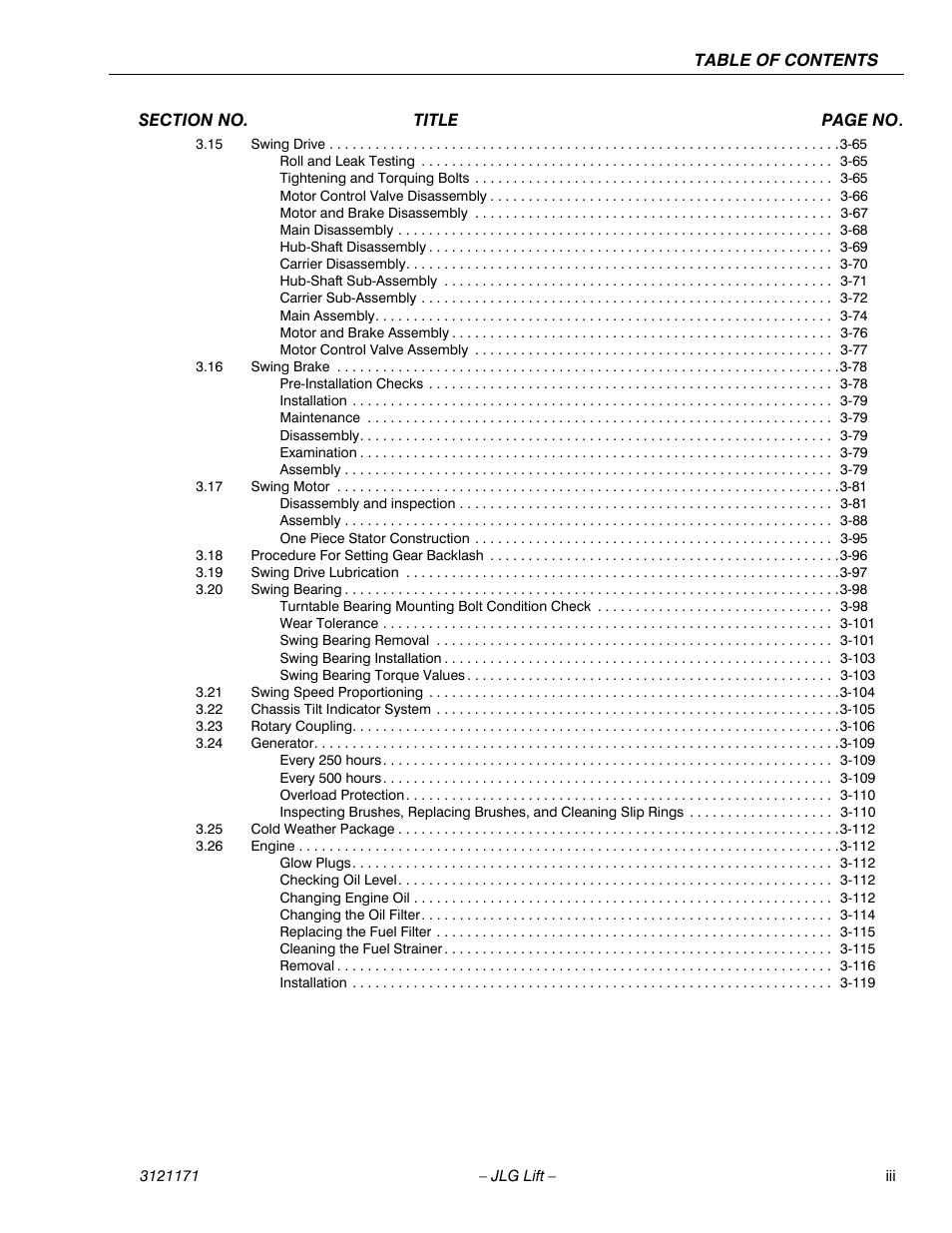 JLG 1250AJP Service Manual User Manual | Page 7 / 606
