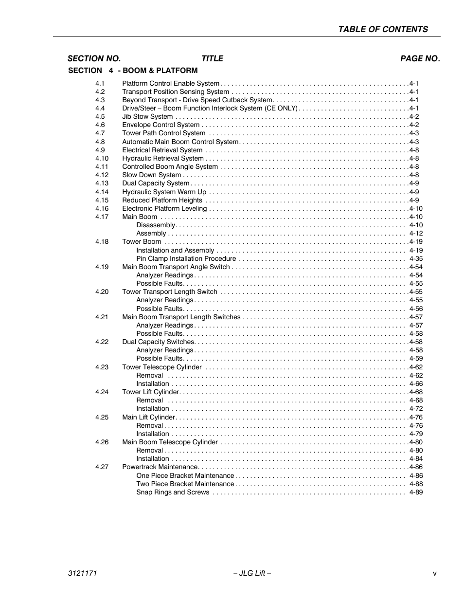 JLG 1250AJP Service Manual User Manual | Page 9 / 606