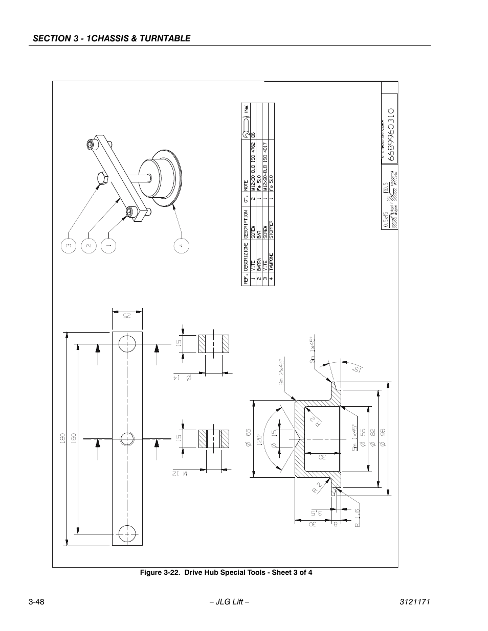 Drive hub special tools - sheet 3 of 4 -48 | JLG 1250AJP Service Manual User Manual | Page 96 / 606