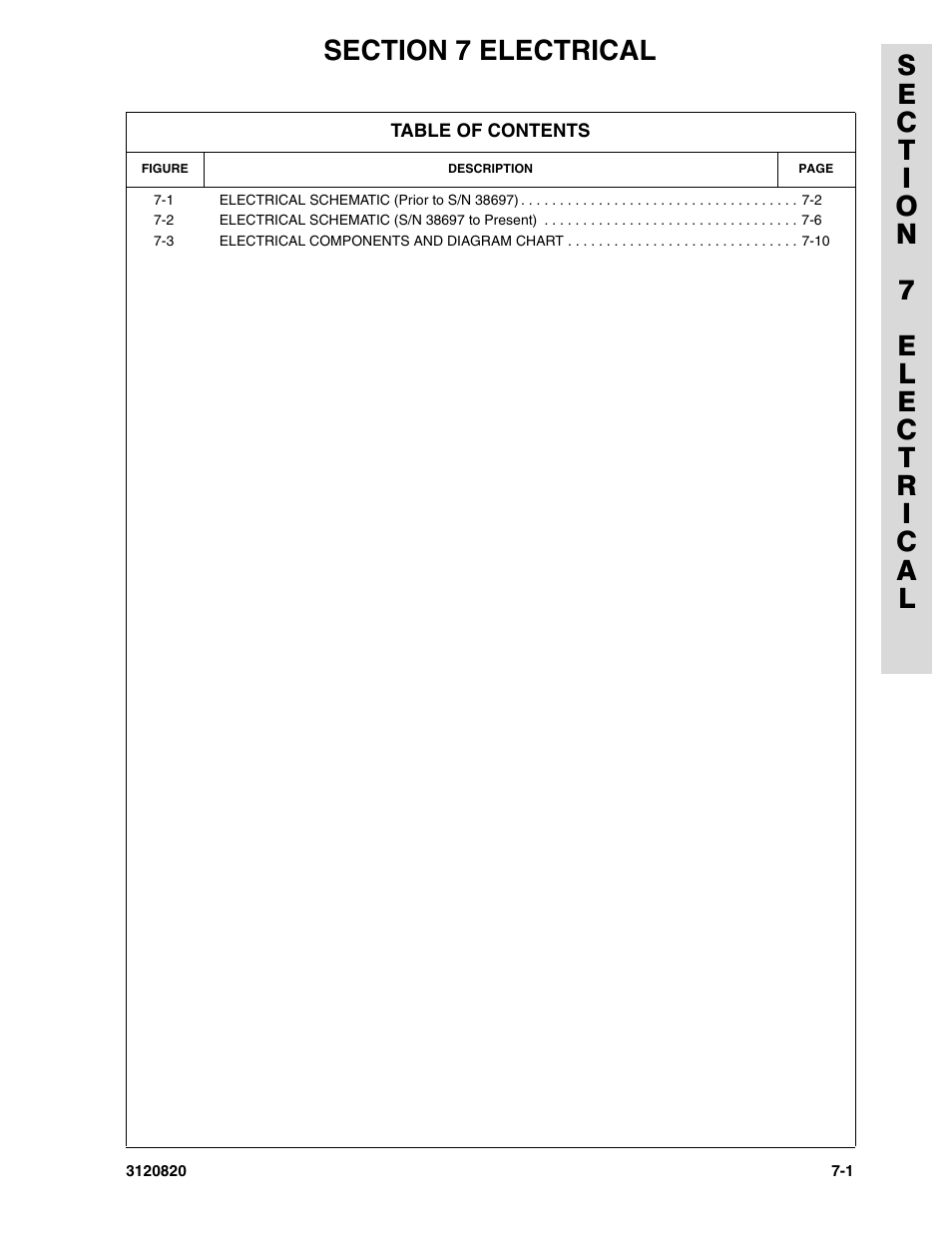 Section 7 electrical, Section 7 - electrical -1 | JLG 120HX Parts Manual User Manual | Page 191 / 216
