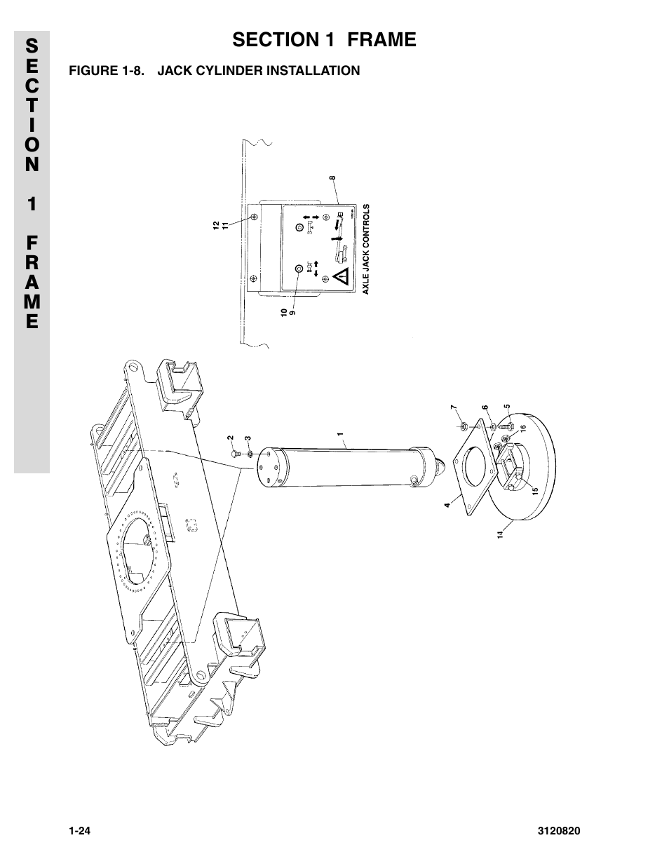 Figure 1-8. jack cylinder installation | JLG 120HX Parts Manual User Manual | Page 30 / 216