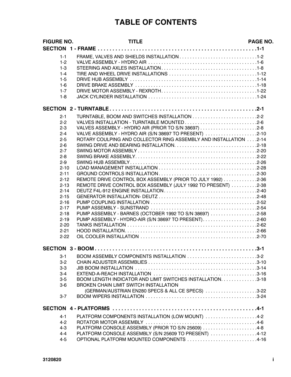 JLG 120HX Parts Manual User Manual | Page 5 / 216