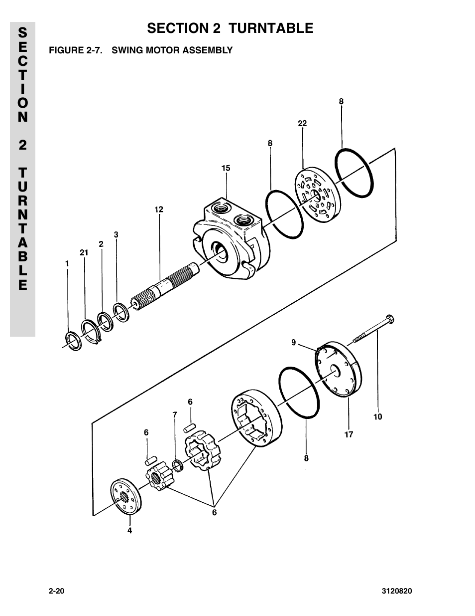 Figure 2-7. swing motor assembly | JLG 120HX Parts Manual User Manual | Page 52 / 216