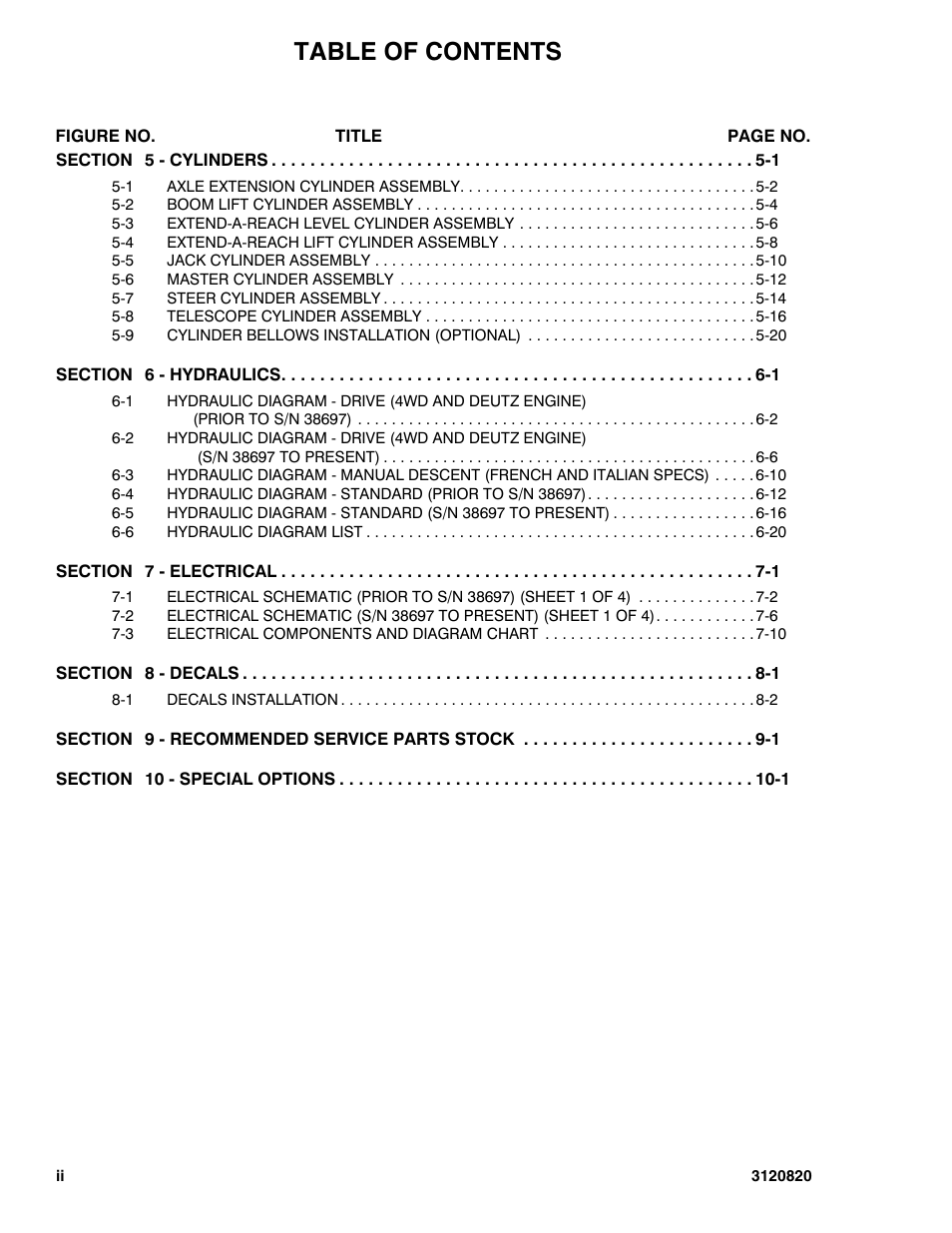 JLG 120HX Parts Manual User Manual | Page 6 / 216