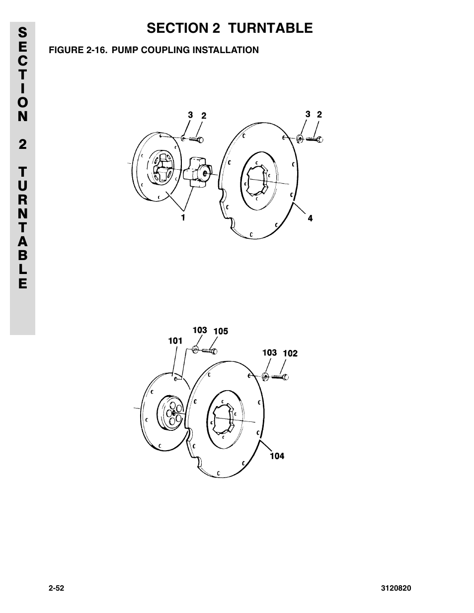Figure 2-16. pump coupling installation | JLG 120HX Parts Manual User Manual | Page 84 / 216