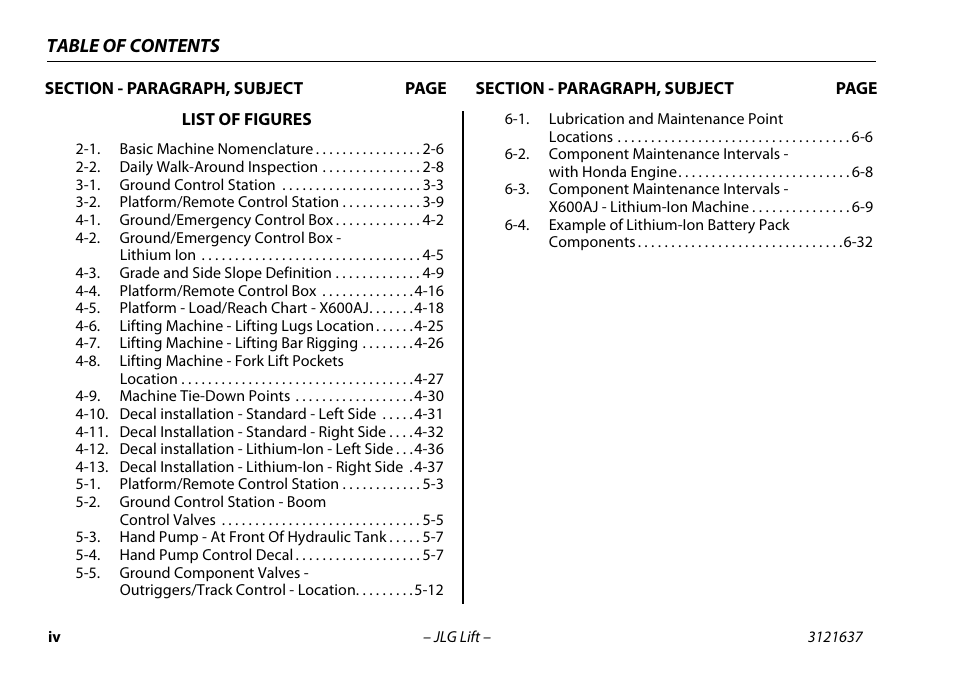 JLG X600AJ Operator Manual User Manual | Page 10 / 154