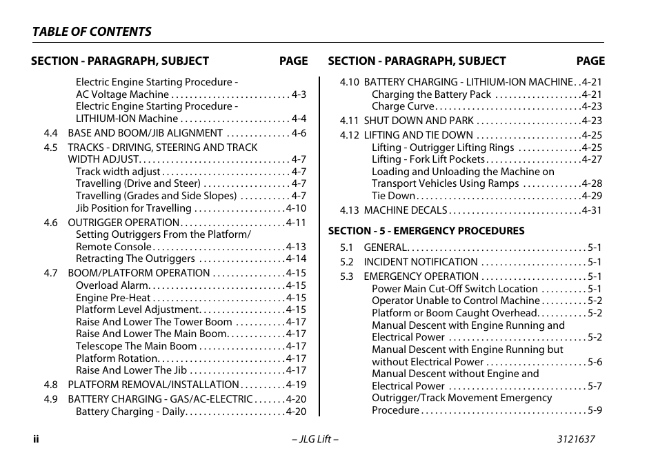 JLG X600AJ Operator Manual User Manual | Page 8 / 154