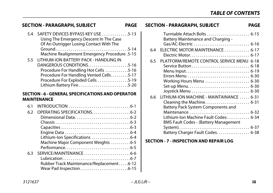 JLG X600AJ Operator Manual User Manual | Page 9 / 154
