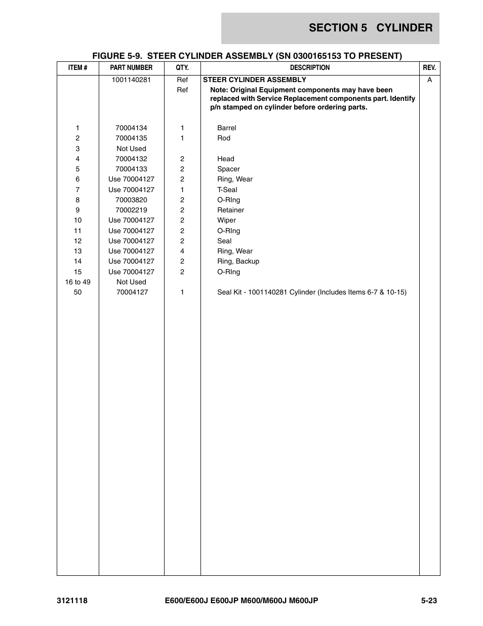 JLG M600 ANSI Parts Manual User Manual | Page 183 / 258