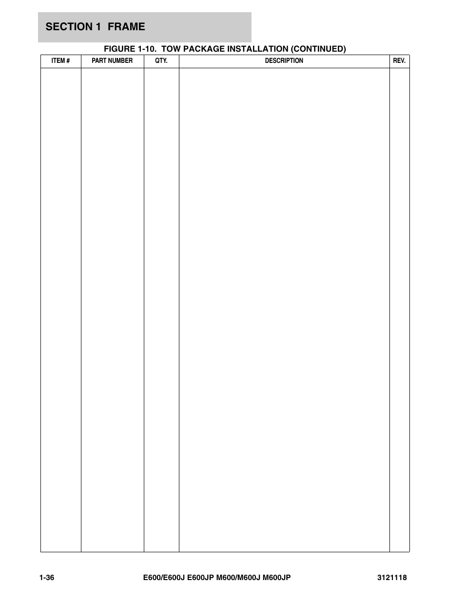 JLG M600 ANSI Parts Manual User Manual | Page 42 / 258
