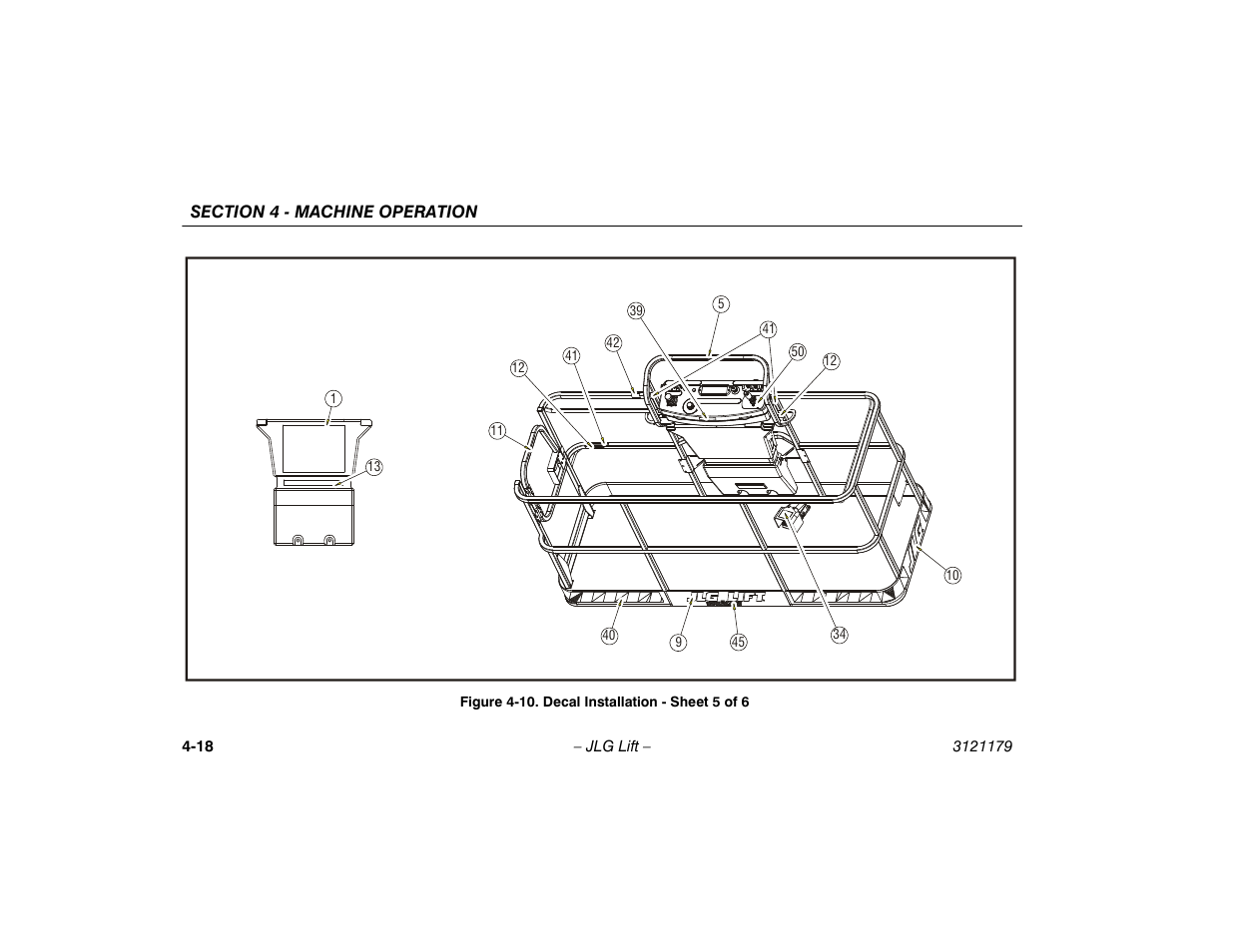 10. decal installation - sheet 5 of 6 -18 | JLG 510AJ Operator Manual User Manual | Page 72 / 132
