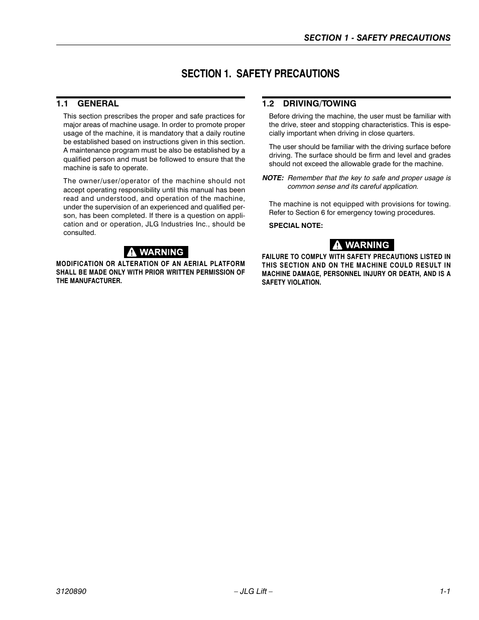 JLG 80HX_HX+6 Operator Manual User Manual | Page 10 / 82