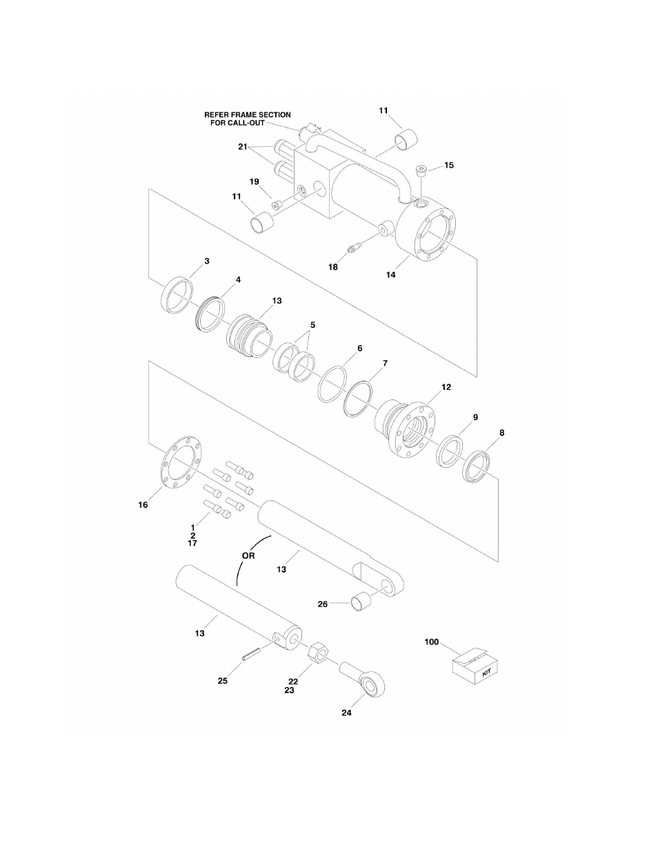 Figure 5-1. axle lockout cylinder assembly | JLG M4069 ANSI Parts Manual User Manual | Page 126 / 204