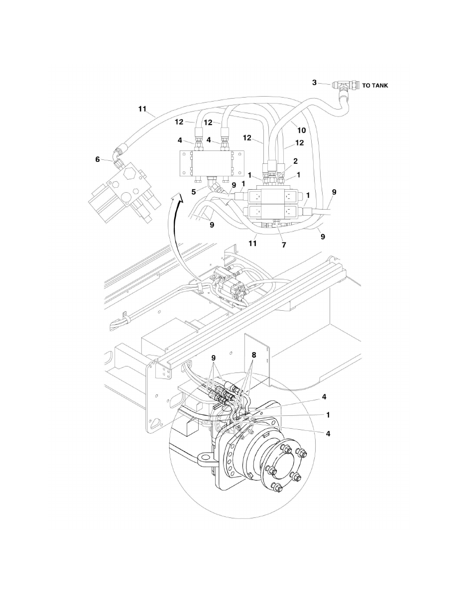 Figure 6-3. hydraulic diagram - 4wd (optional) | JLG M4069 ANSI Parts Manual User Manual | Page 152 / 204