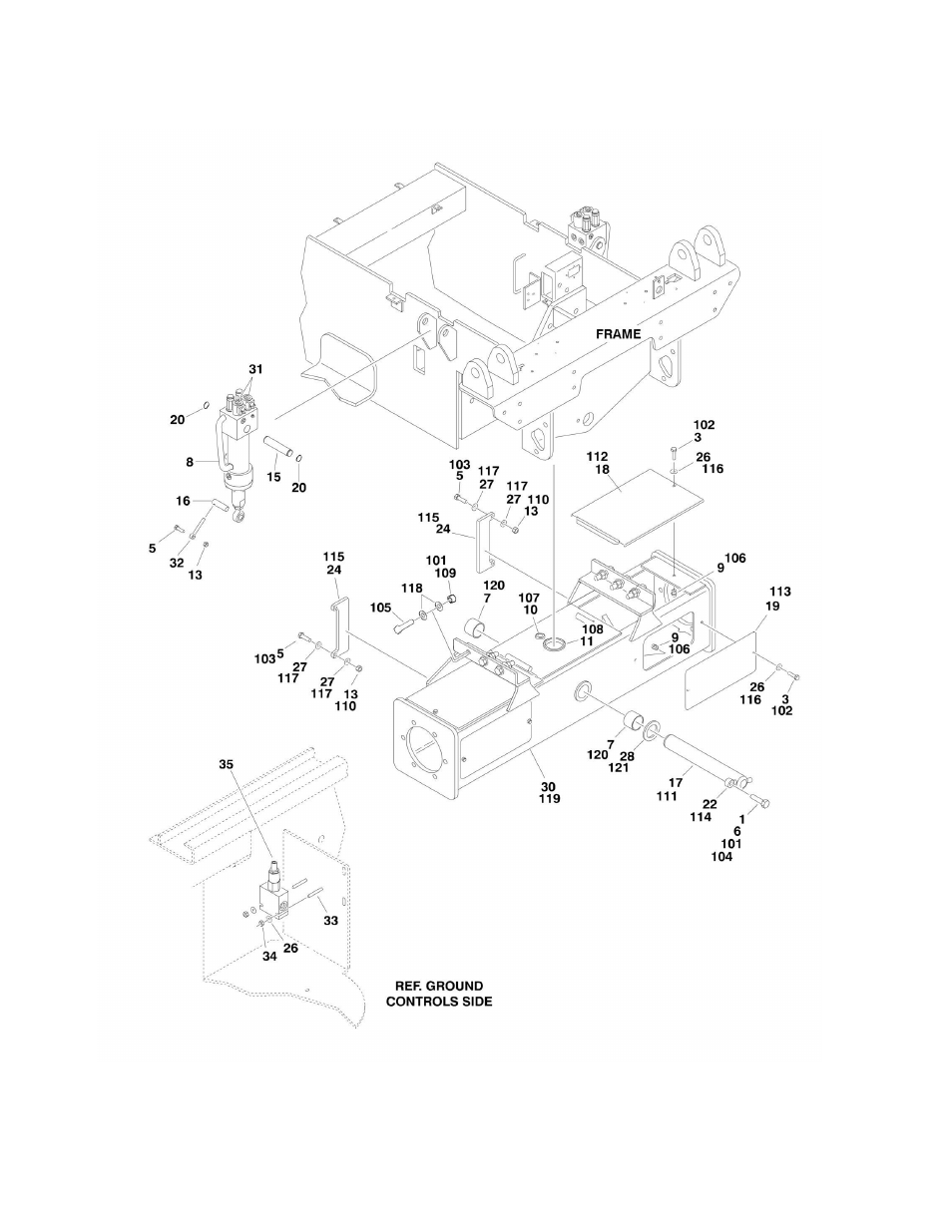Figure 1-4. rear axle installation | JLG M4069 ANSI Parts Manual User Manual | Page 16 / 204