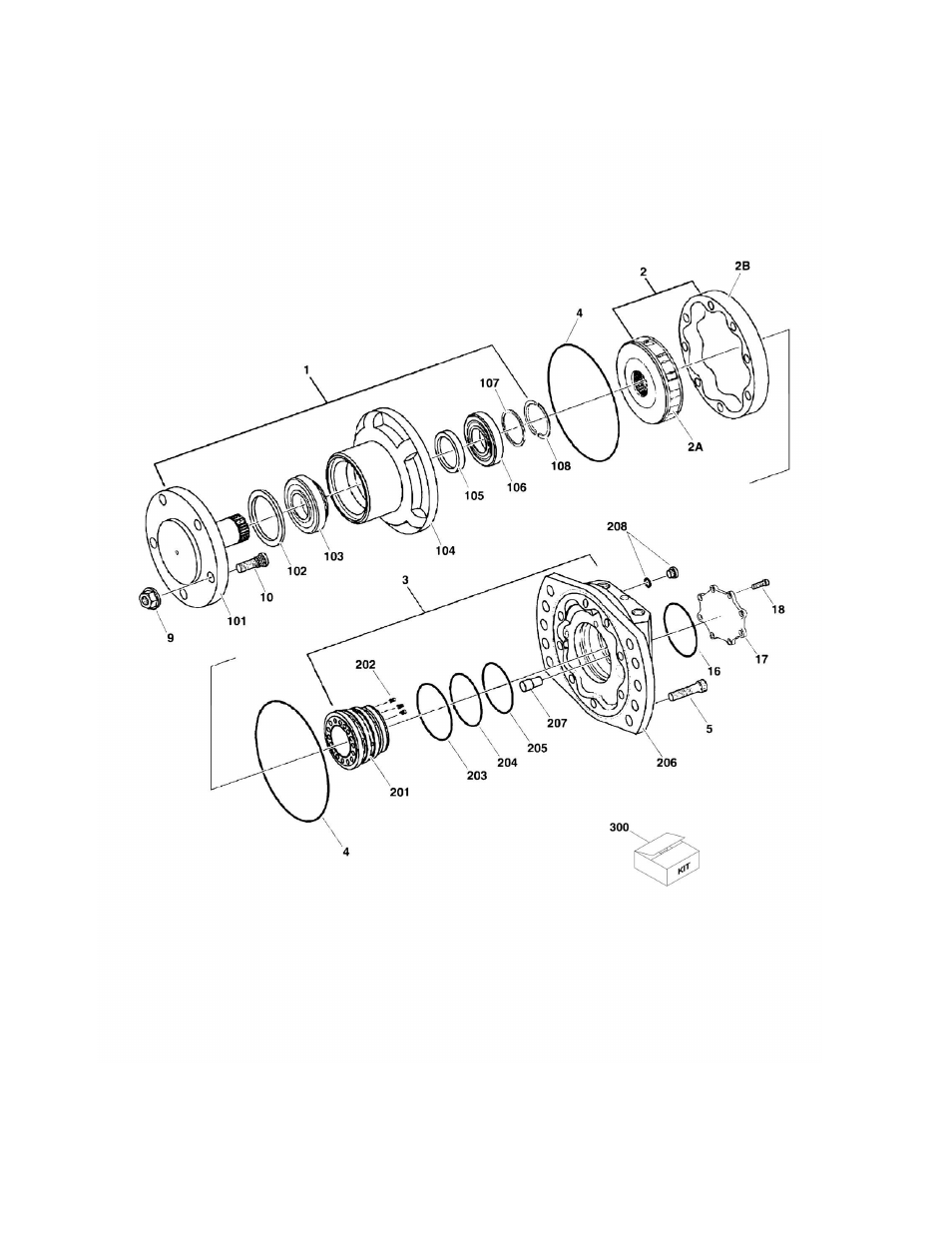 Figure 1-9. front drive motor assembly (4wd only) | JLG M4069 ANSI Parts Manual User Manual | Page 34 / 204