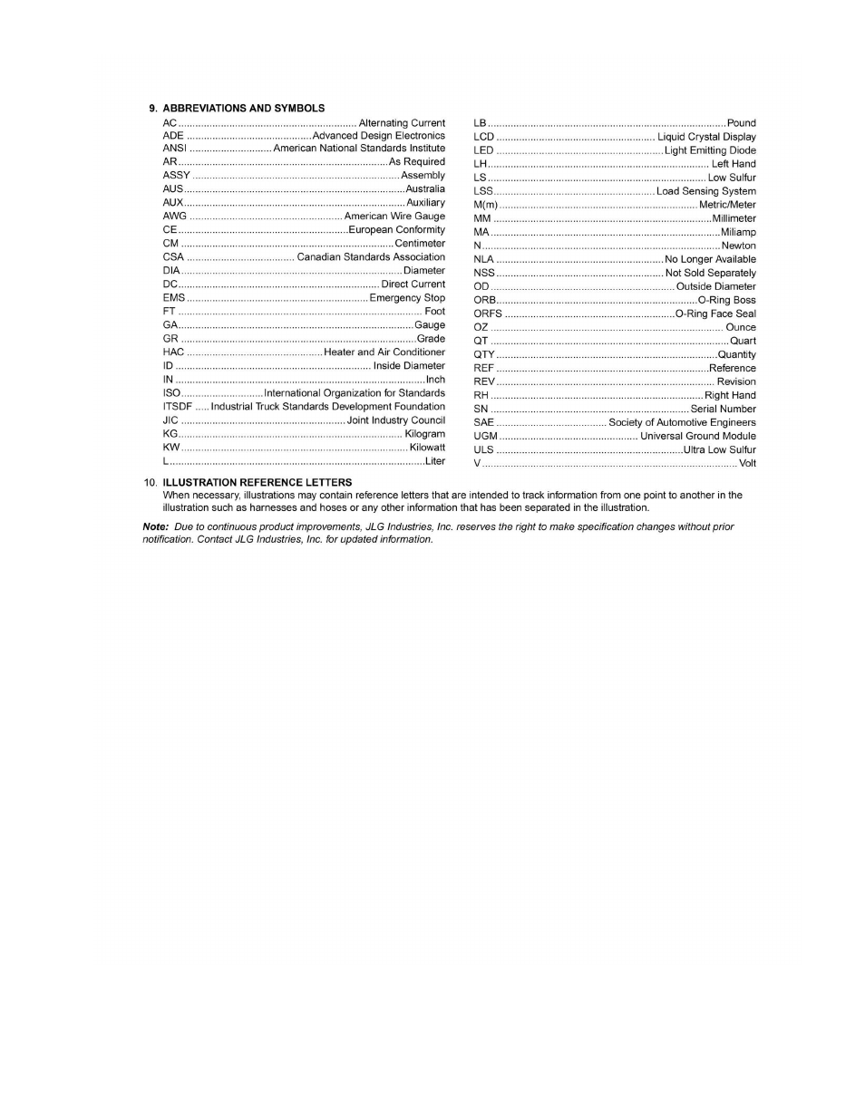 JLG M4069 ANSI Parts Manual User Manual | Page 5 / 204