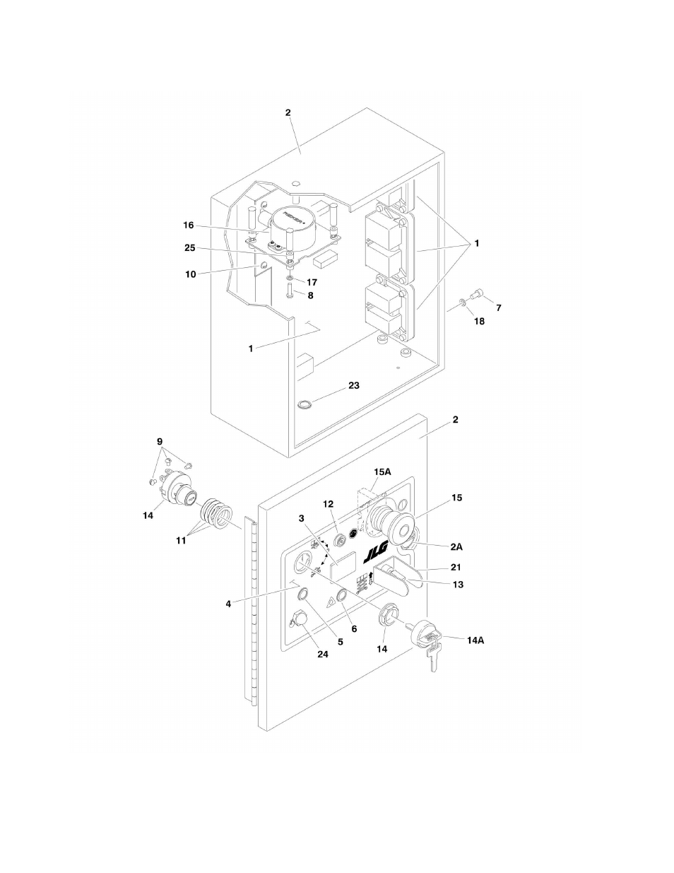 Figure 2-3. ground control box assembly | JLG M4069 ANSI Parts Manual User Manual | Page 80 / 204