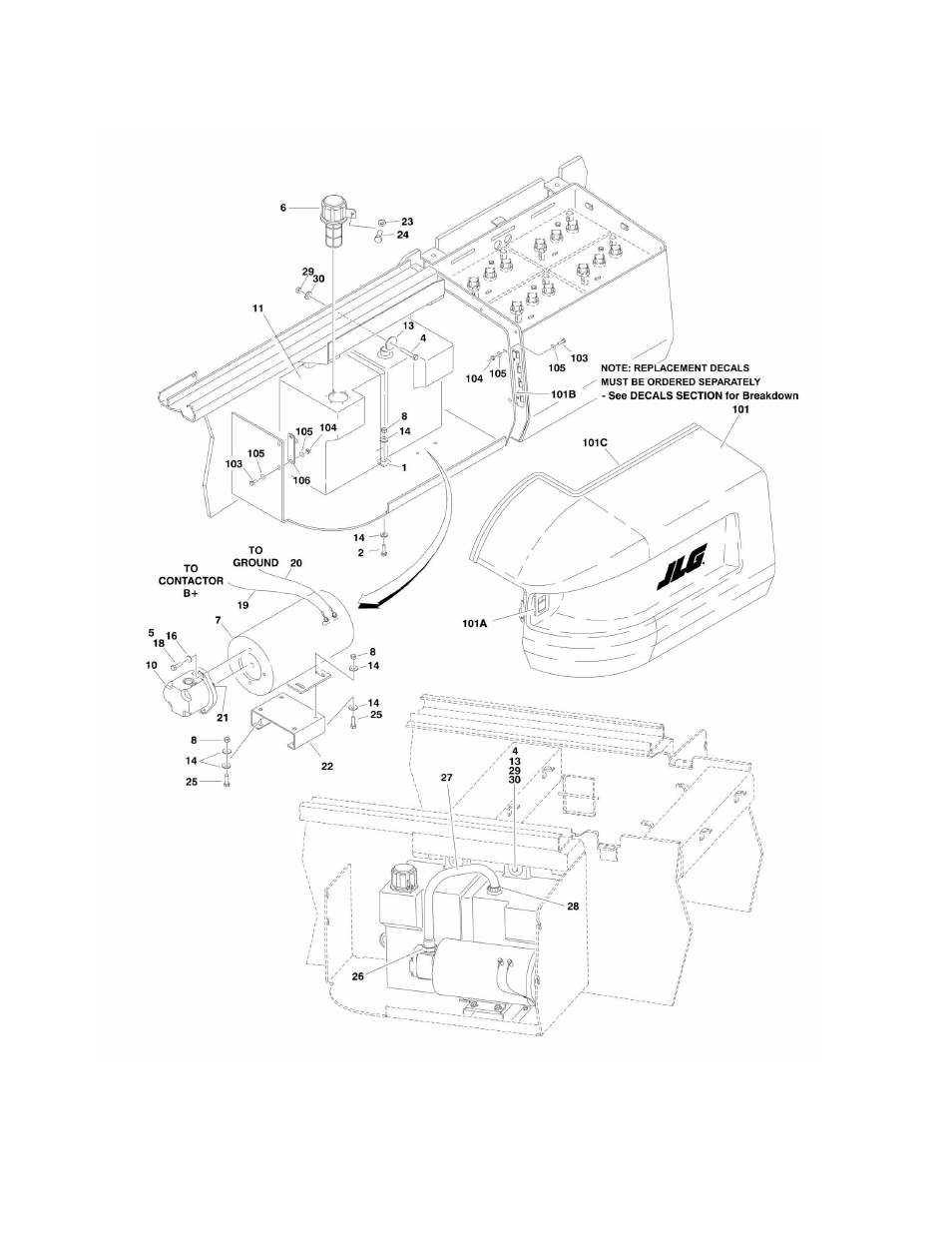 Figure 2-4. left side components installation | JLG M4069 ANSI Parts Manual User Manual | Page 84 / 204