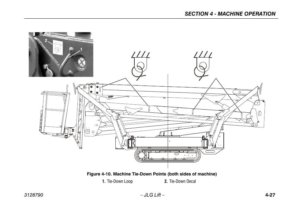 10. machine tie-down points -27 | JLG X700AJ Operator Manual User Manual | Page 73 / 124