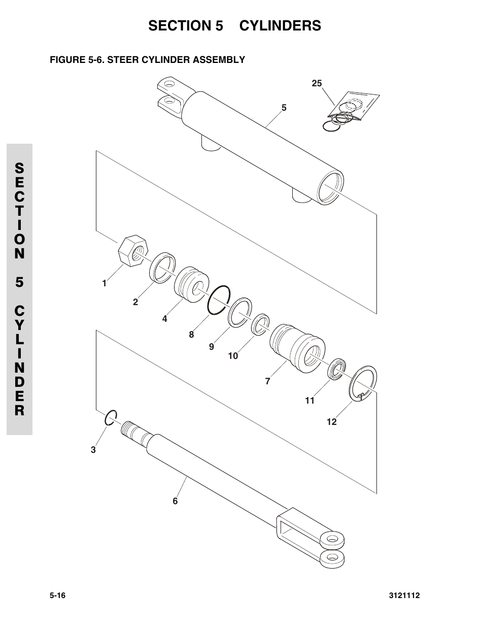 Figure 5-6. steer cylinder assembly | JLG 400CRT ANSI Parts Manual User Manual | Page 110 / 164