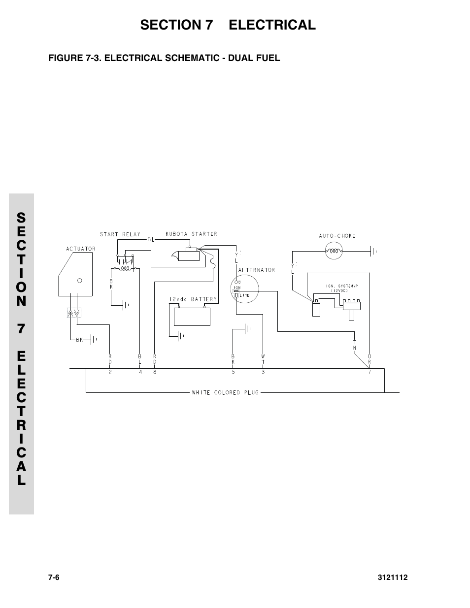 Figure 7-3. electrical schematic - dual fuel | JLG 400CRT ANSI Parts Manual User Manual | Page 132 / 164