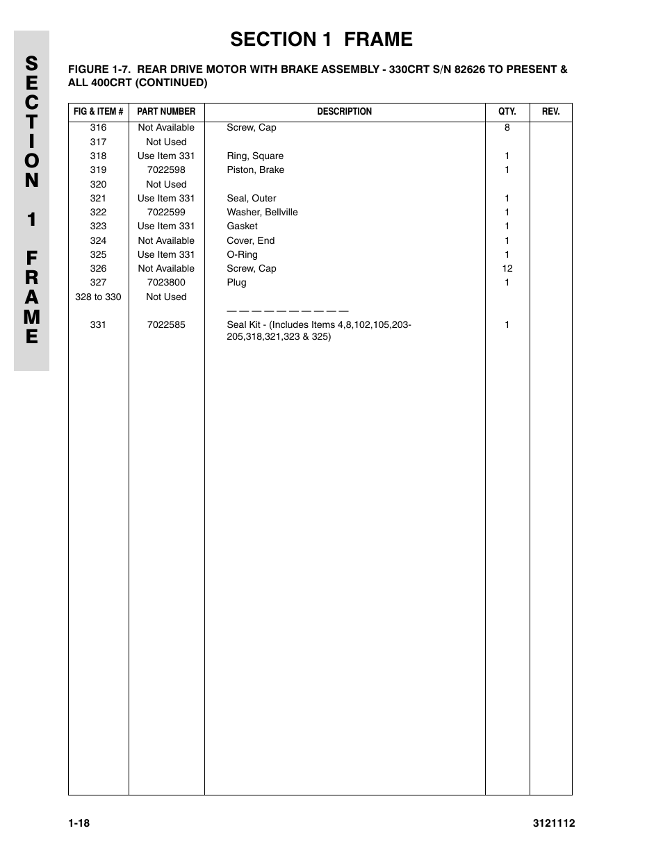 JLG 400CRT ANSI Parts Manual User Manual | Page 24 / 164