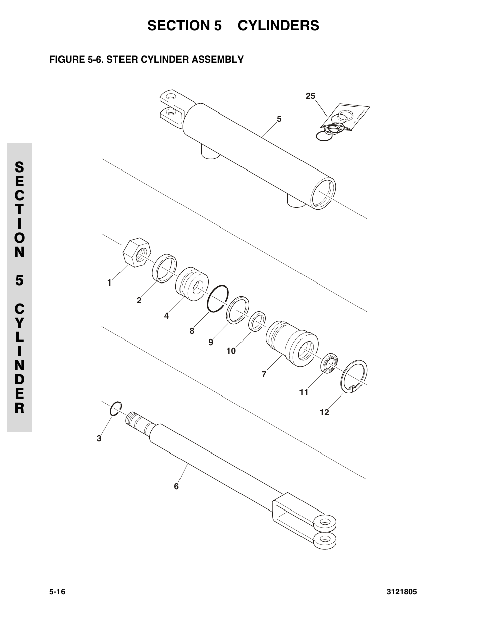 Figure 5-6. steer cylinder assembly | JLG 400CRT Parts Manual User Manual | Page 108 / 150