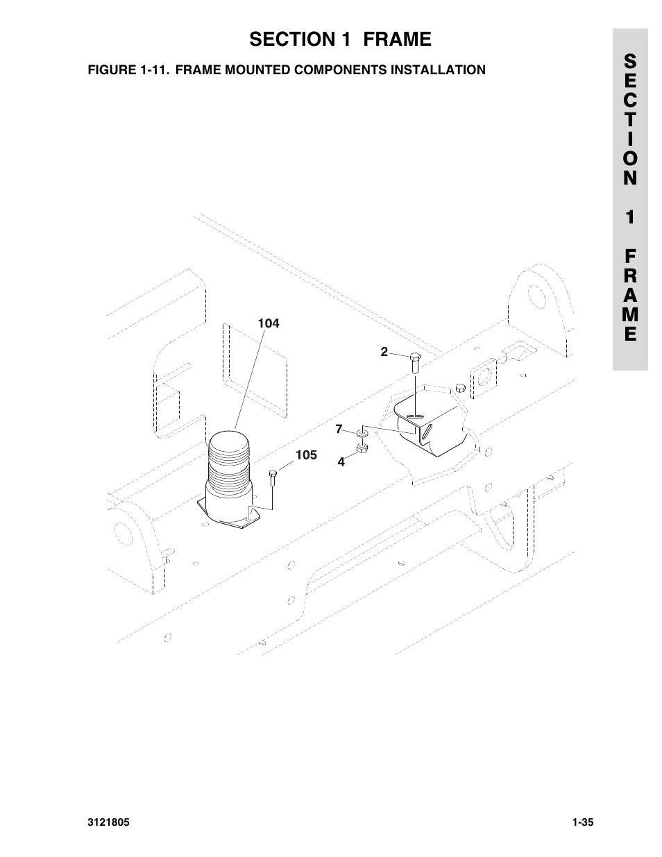 Figure 1-11. frame mounted components installation | JLG 400CRT Parts Manual User Manual | Page 41 / 150