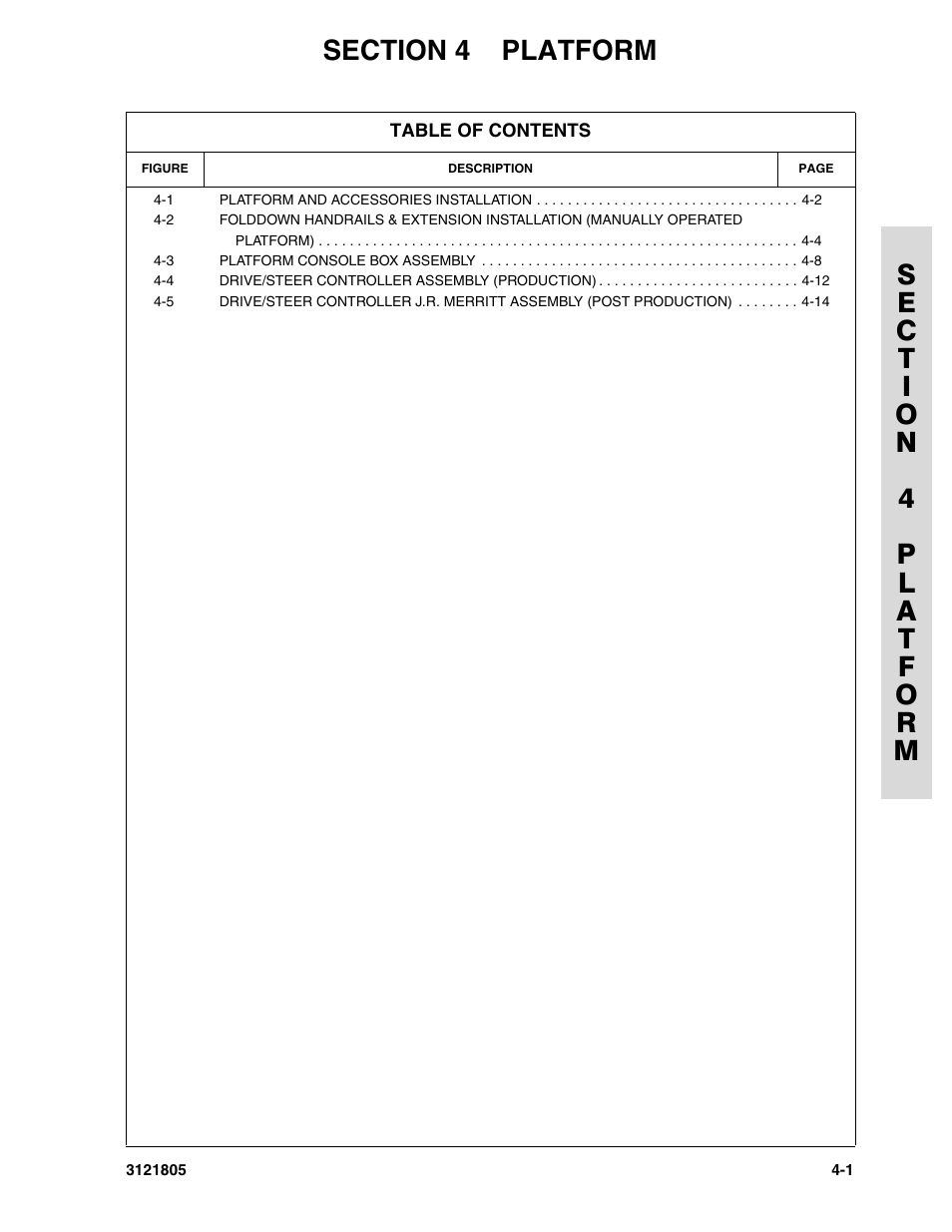 Section 4 platform | JLG 400CRT Parts Manual User Manual | Page 77 / 150