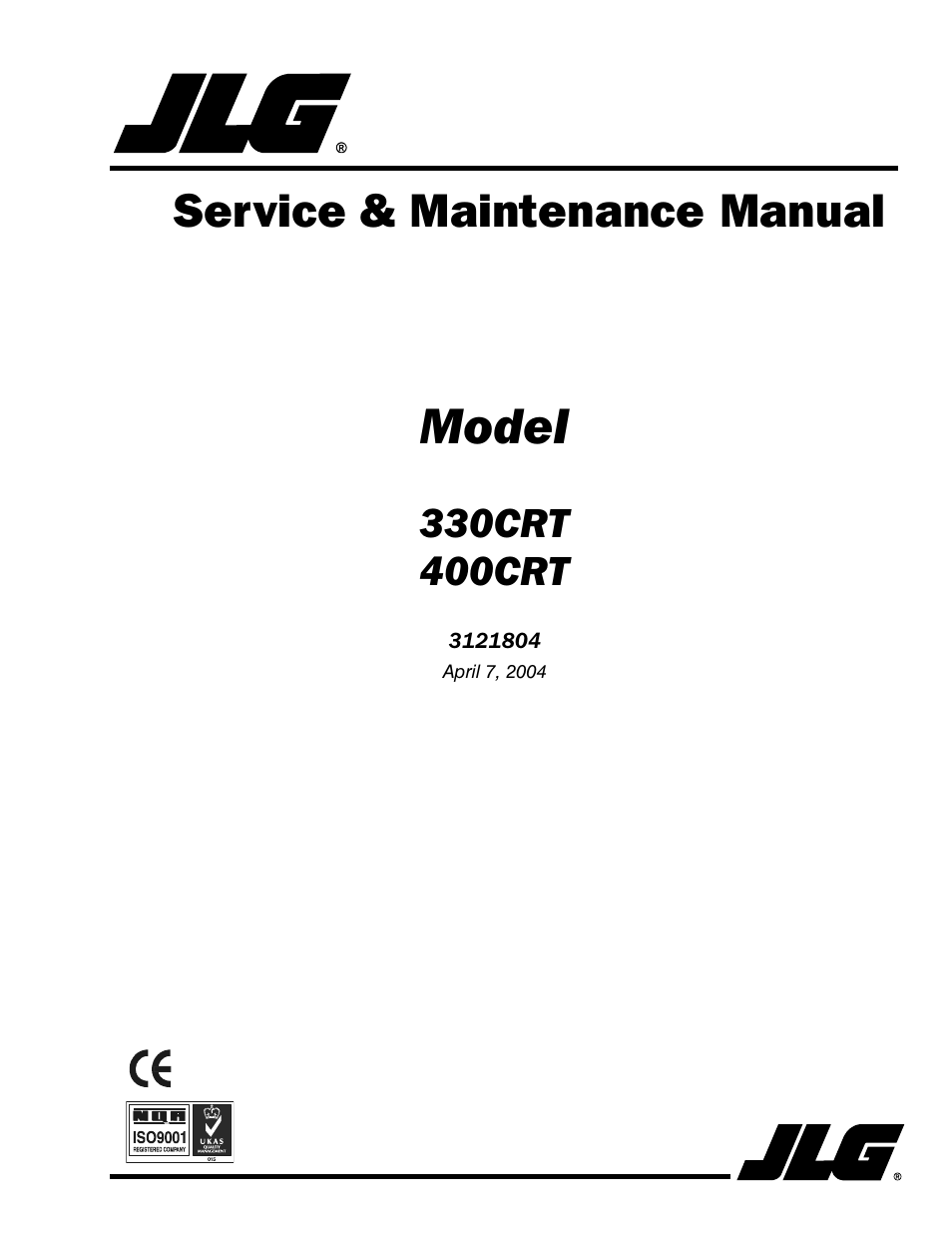JLG 400CRT Service Manual User Manual | 58 pages