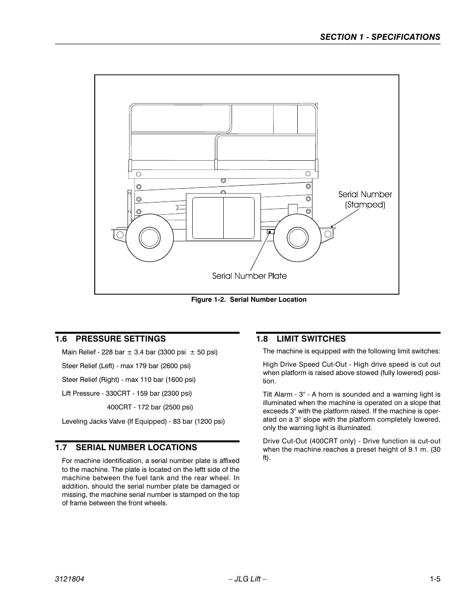 JLG 400CRT Service Manual User Manual | Page 13 / 58