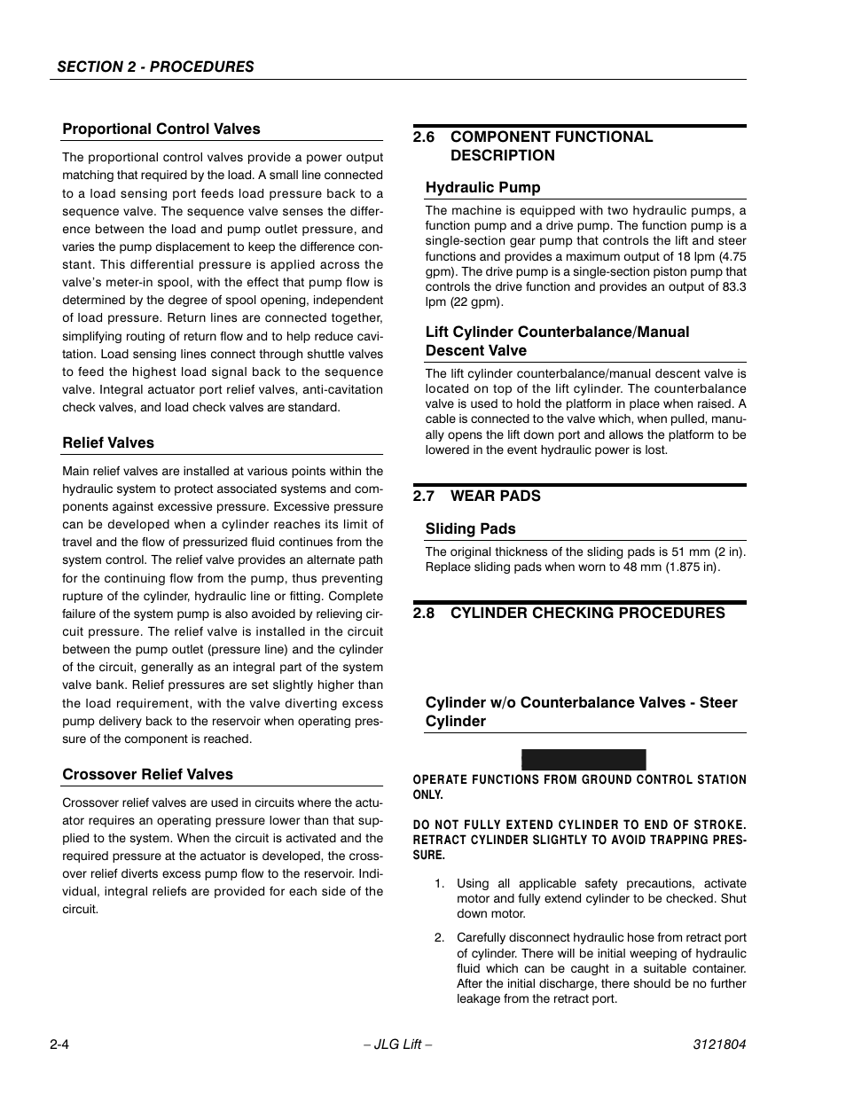 Important | JLG 400CRT Service Manual User Manual | Page 18 / 58