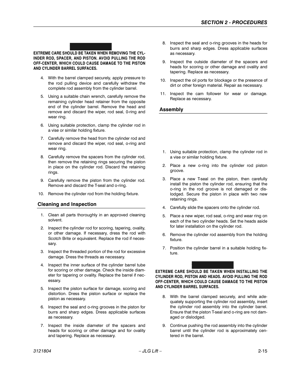 Important | JLG 400CRT Service Manual User Manual | Page 29 / 58
