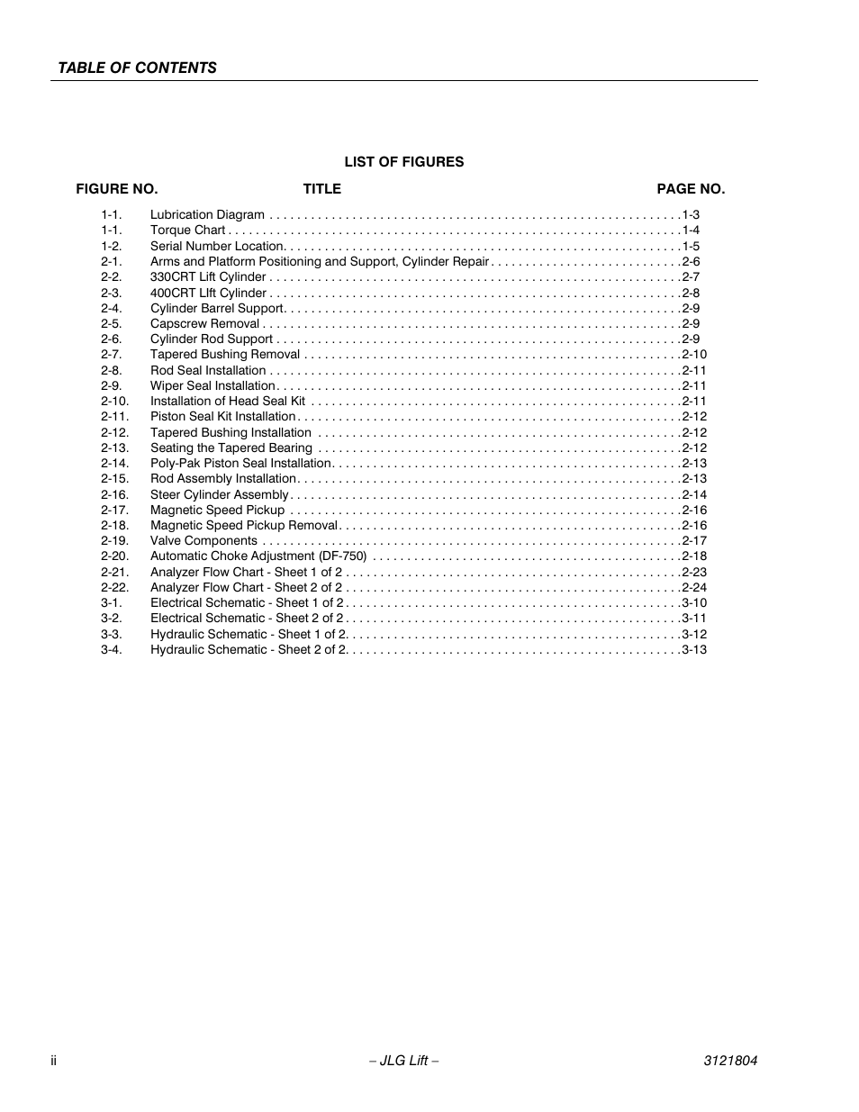 JLG 400CRT Service Manual User Manual | Page 6 / 58