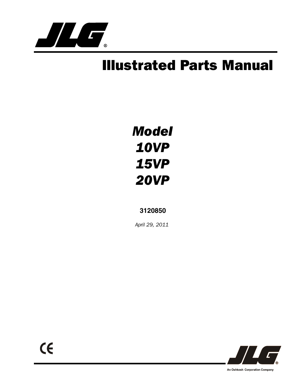 JLG 20VP (3120850) Parts Manual User Manual | 120 pages