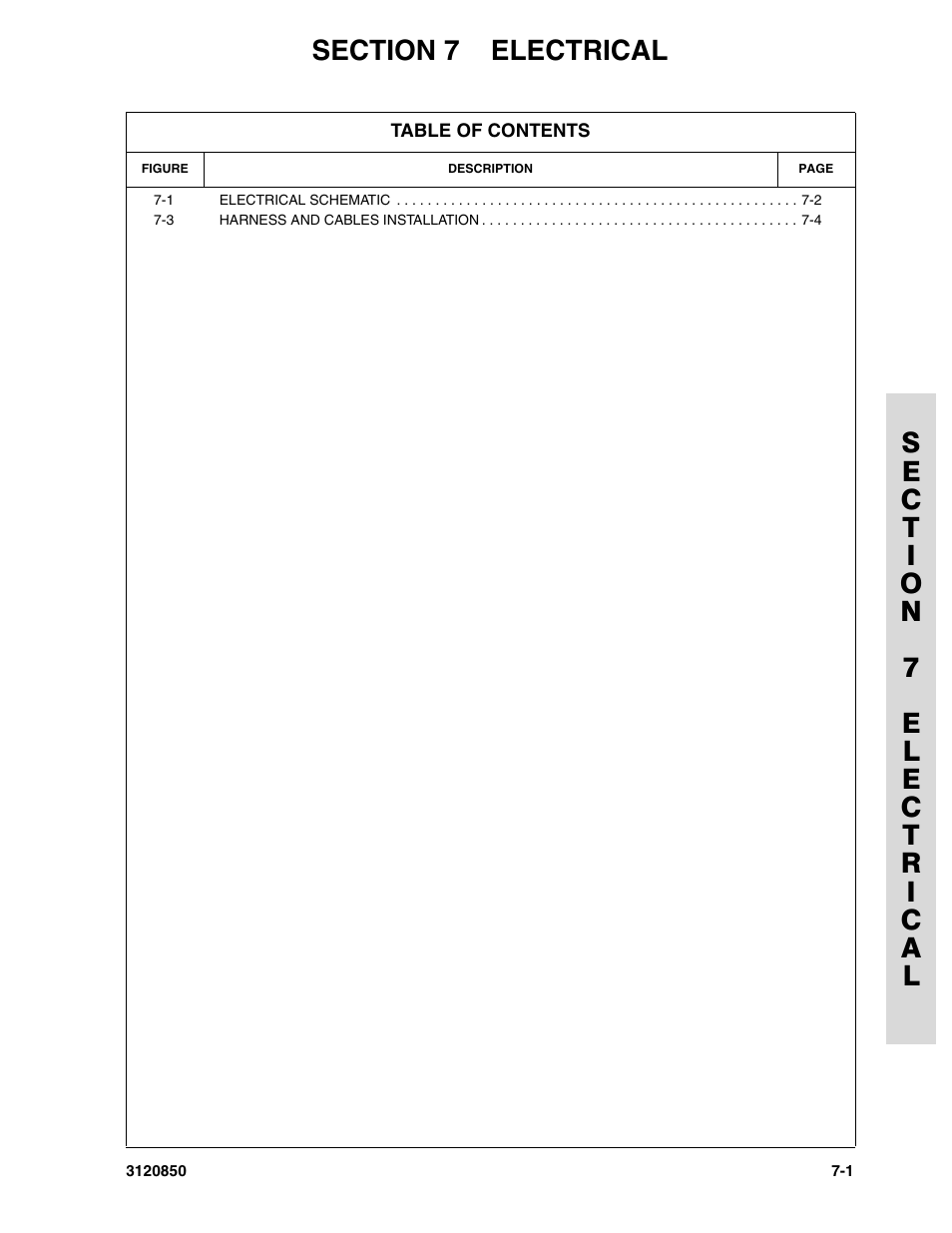 Section 7 electrical, Section 7 - electrical -1 | JLG 20VP (3120850) Parts Manual User Manual | Page 97 / 120