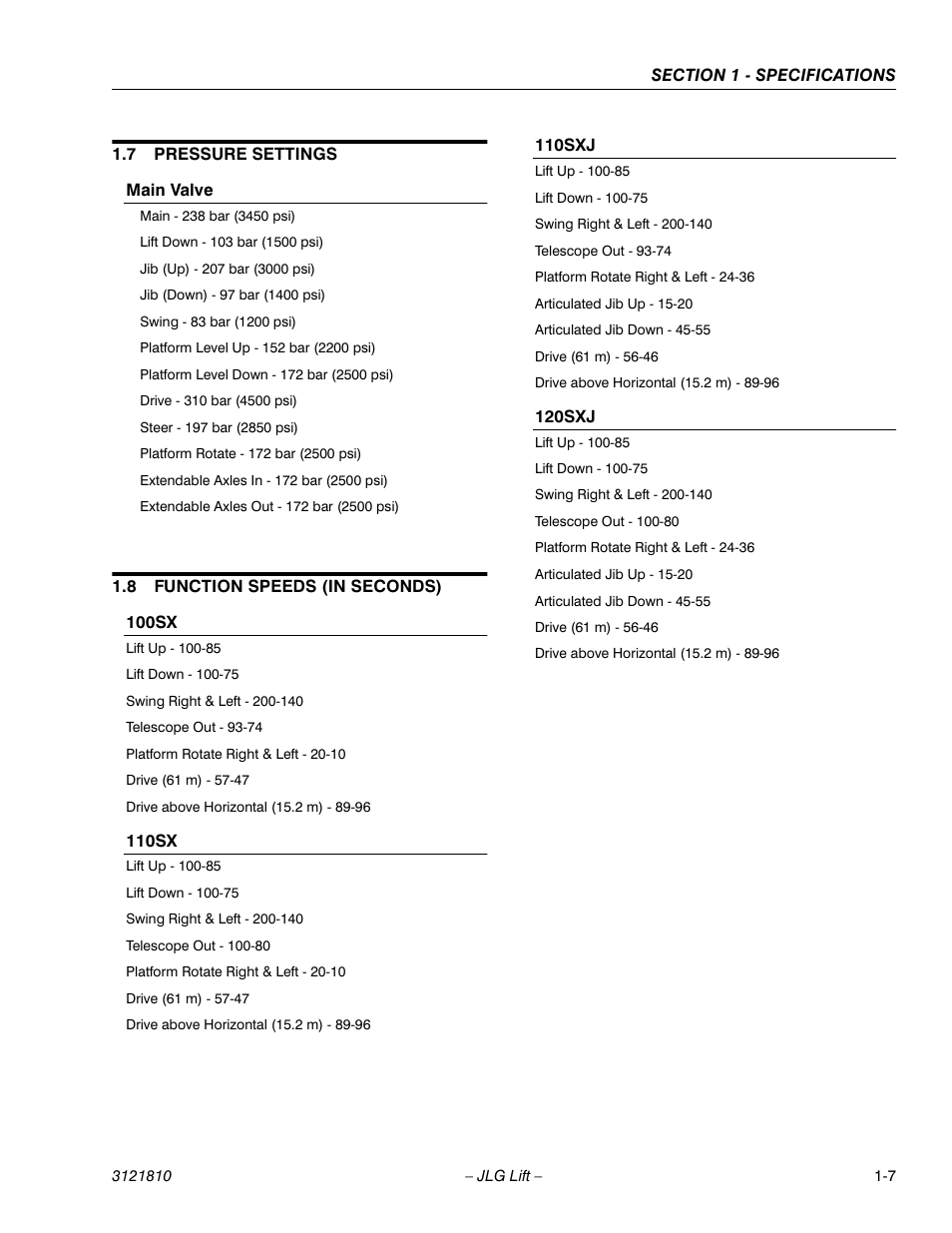 JLG 120-SXJ Service Manual User Manual | Page 17 / 112